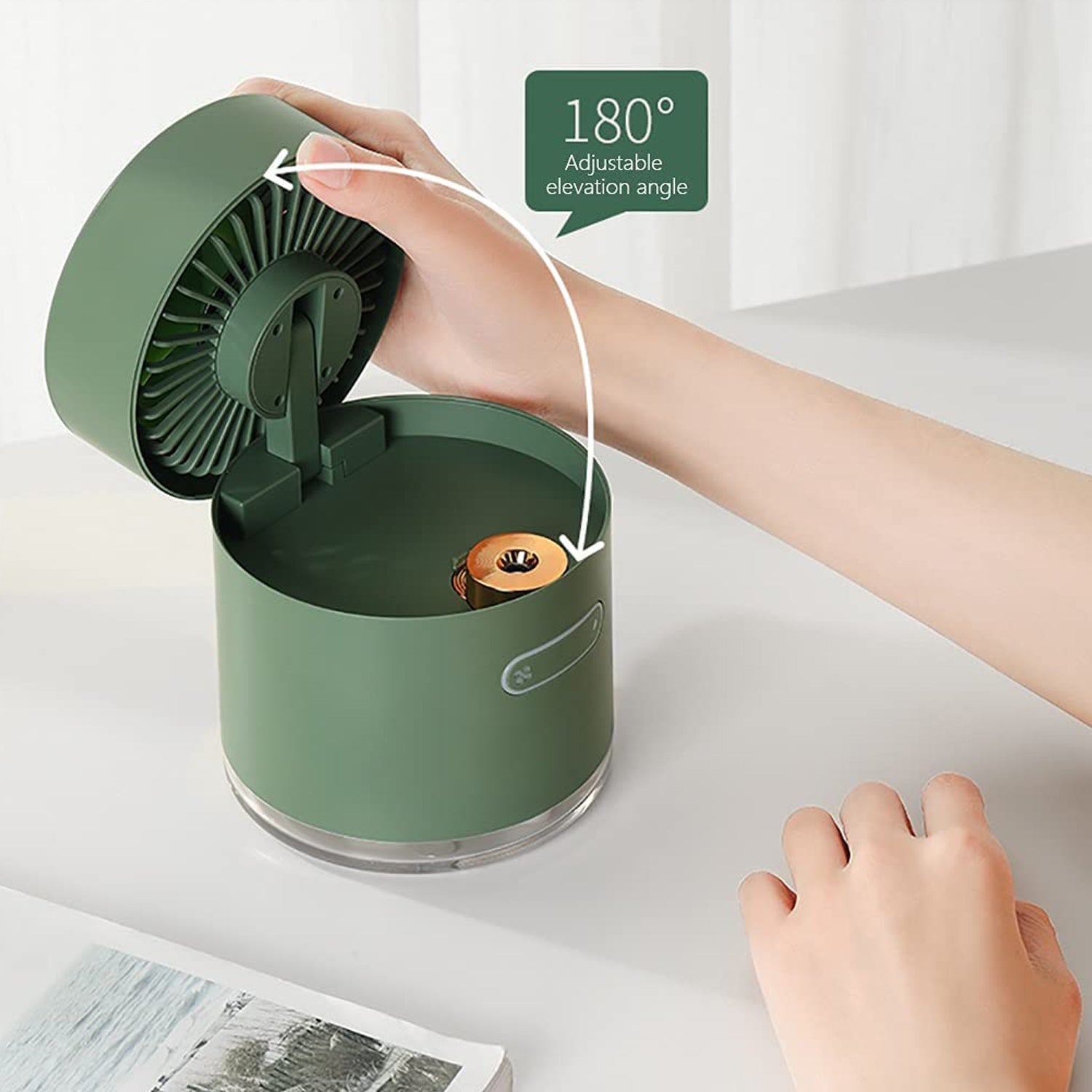 7615 Mini Desktop Cooling Fan, Automatic Shaking Head Rotating Spray humidifier Fan Water Cooling Small Fan Desktop Mini air Conditioning Fan with Small Water Tank DeoDap 7615 Mini Desktop Cooling Fan, Automatic Shaking Head Rotating Spray humidifier Fan Water Cooling Small Fan Desktop Mini air Conditioning Fan with Small Water Tank DeoDap